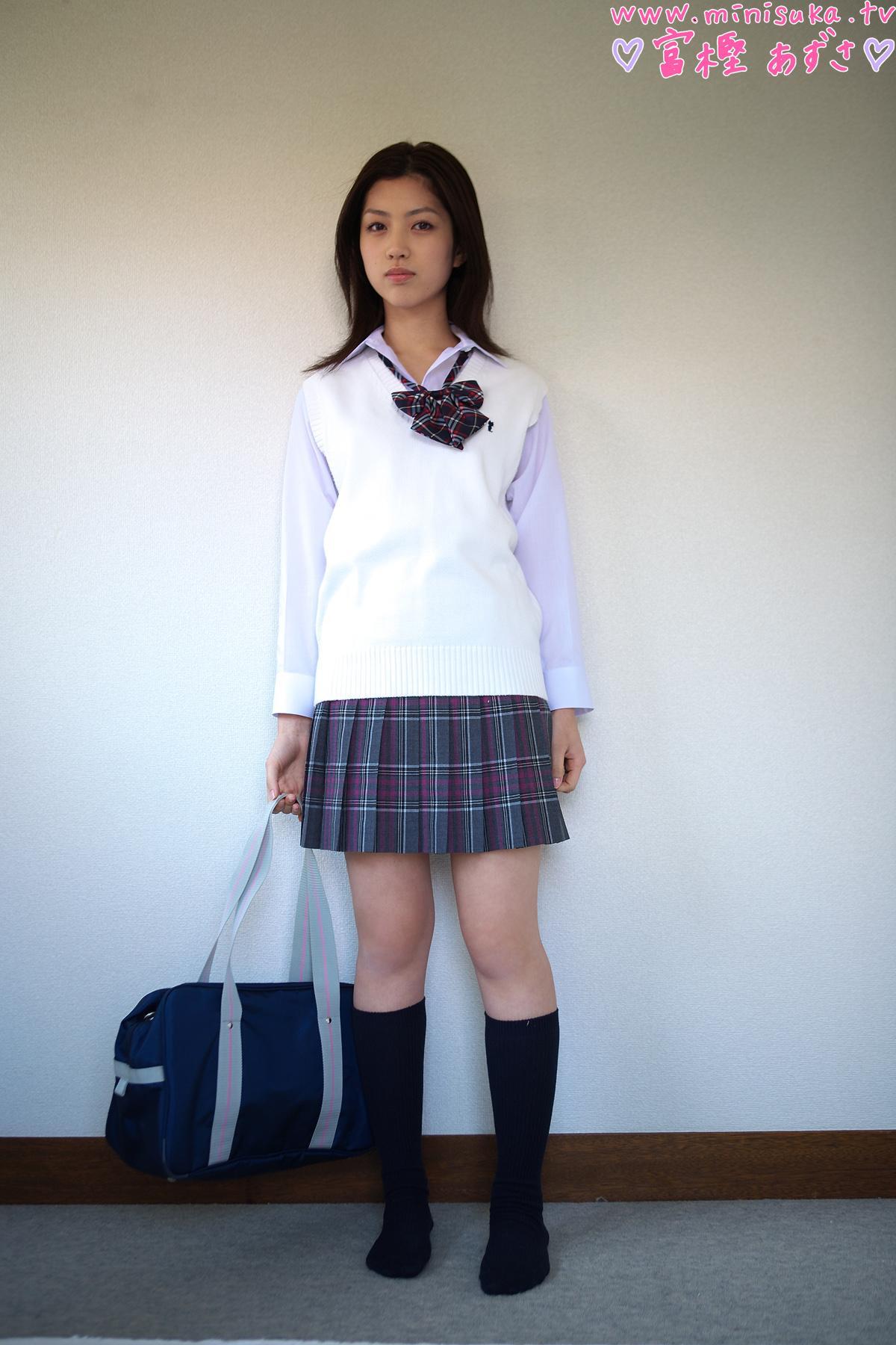 Togashi Azusa Minisuka. TV Women's high school girl